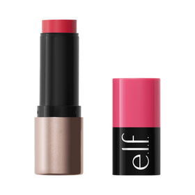 e.l.f. front view of blush stick showing packaging and shade, easy identification benefit