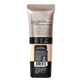 e.l.f. Soft Glam foundation on a bathroom counter in a lifestyle scene for daily routine appeal