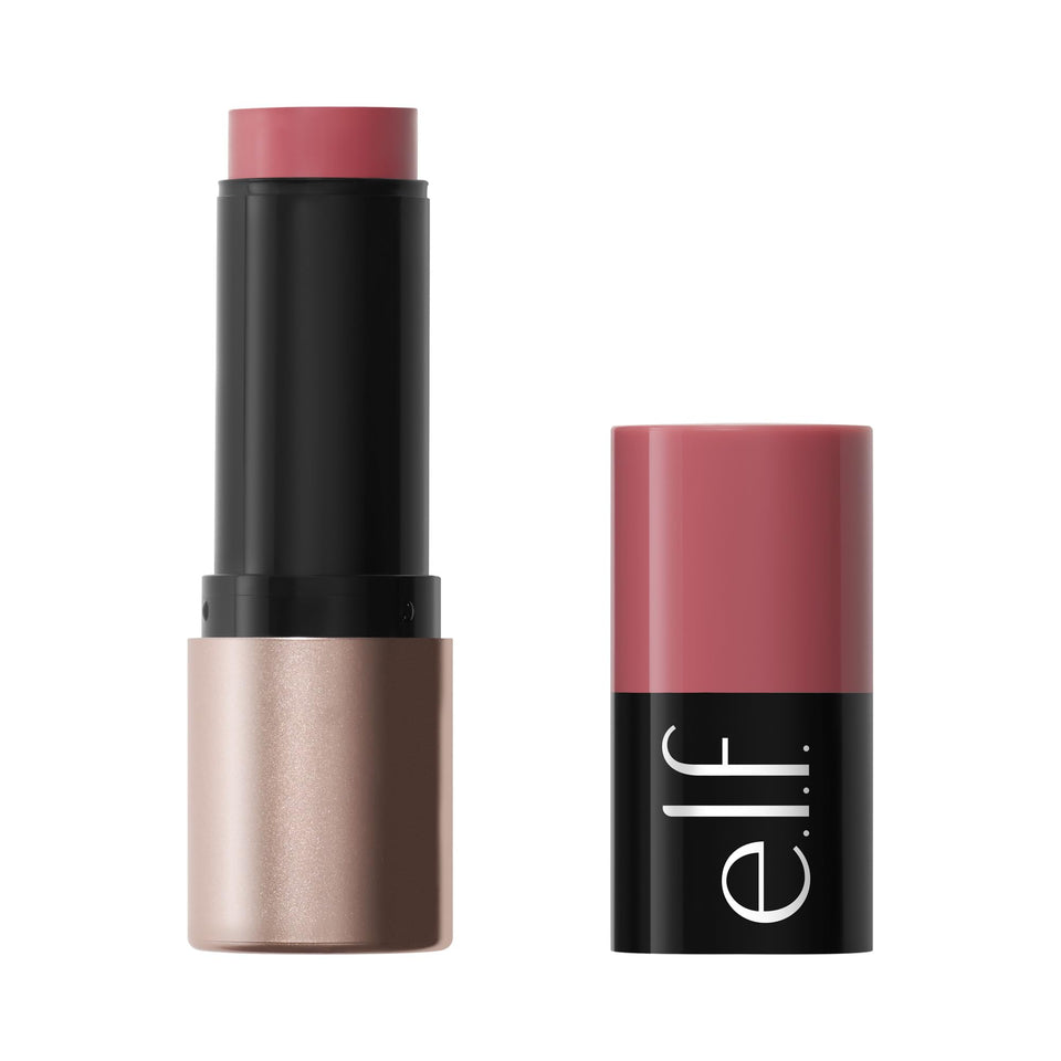 e.l.f. front packaging showing muted mauve shade and satin finish benefit