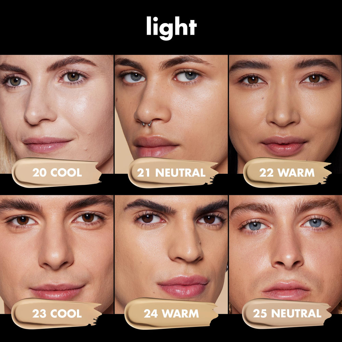 e.l.f. swatch comparison on arm demonstrating shade 21 Light Neutral match