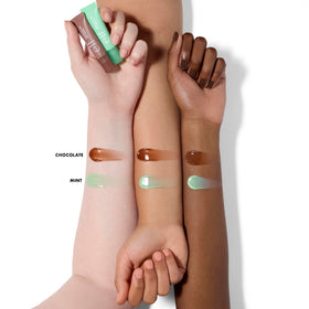 e.l.f. mint balm swatch on skin showing subtle cool tint and hydration
