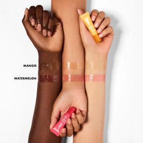 e.l.f. mango-scented tube held in hand for easy on-the-go hydration