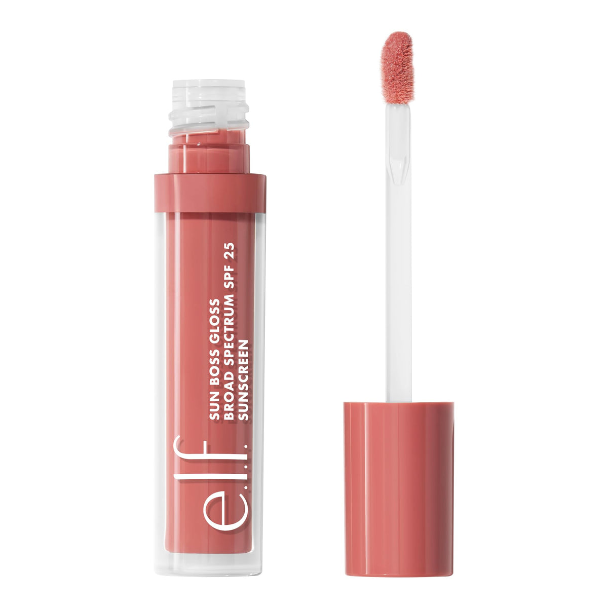 e.l.f. Sun Boss Gloss front packaging showing SPF 25 and shade label for clear benefits
