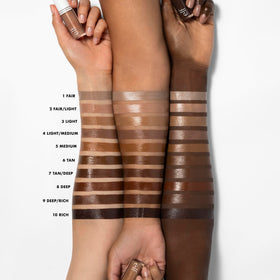 e.l.f. texture swipe blending into skin for a natural, sunkissed finish