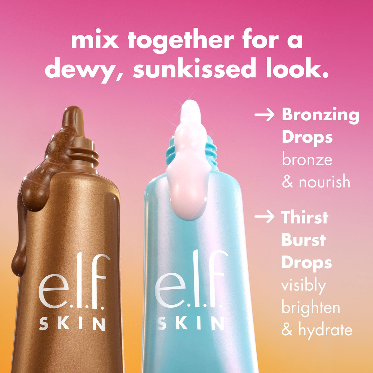 e.l.f. Thirst Burst Drops pipette close-up highlighting precise application
