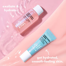 e.l.f. toner texture close-up showing gentle exfoliation for smoother skin