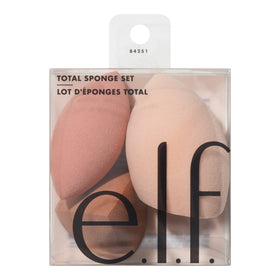 e.l.f. Total Sponge Set front packaging showing three blenders and product name benefit