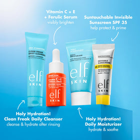 e.l.f. vitamin C serum dropper dispensing brightening formula for even skin tone
