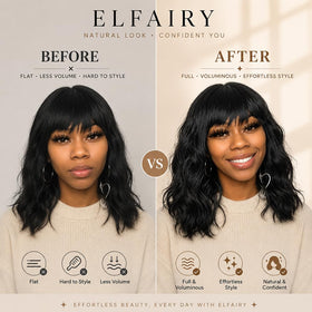 Elfairy close-up of wavy curly texture highlighting soft touch and movement