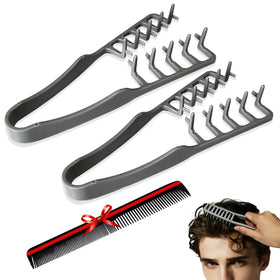 ELIDENZ front view of comb pack showing two combs for versatile styling