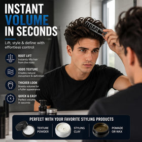 ELIDENZ comb placed on bathroom counter for quick everyday grooming