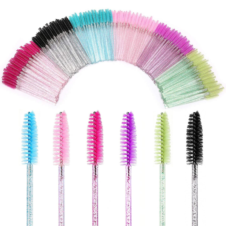 Elisel crystal multicolor pack front view shows compact disposable spoolies and case benefit hygiene