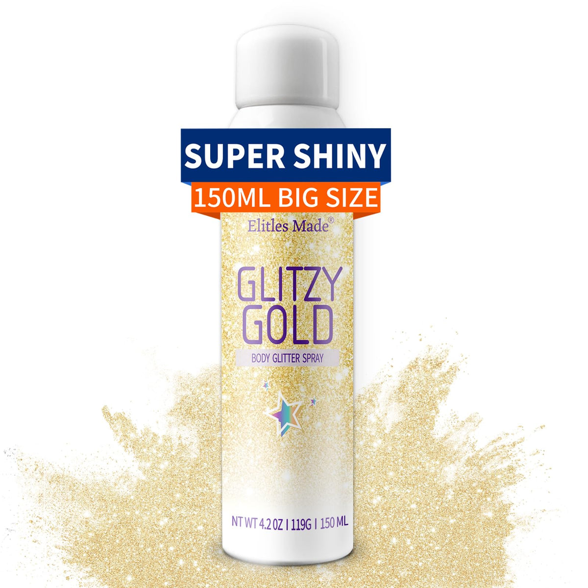 Elitles Made festival model wearing glitter showcasing bold party look