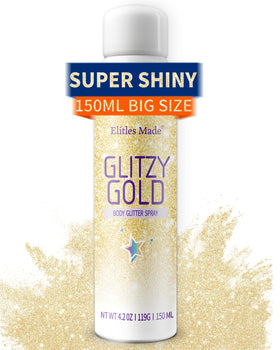Elitles Made front packaging showing gold glitter spray and volume benefit
