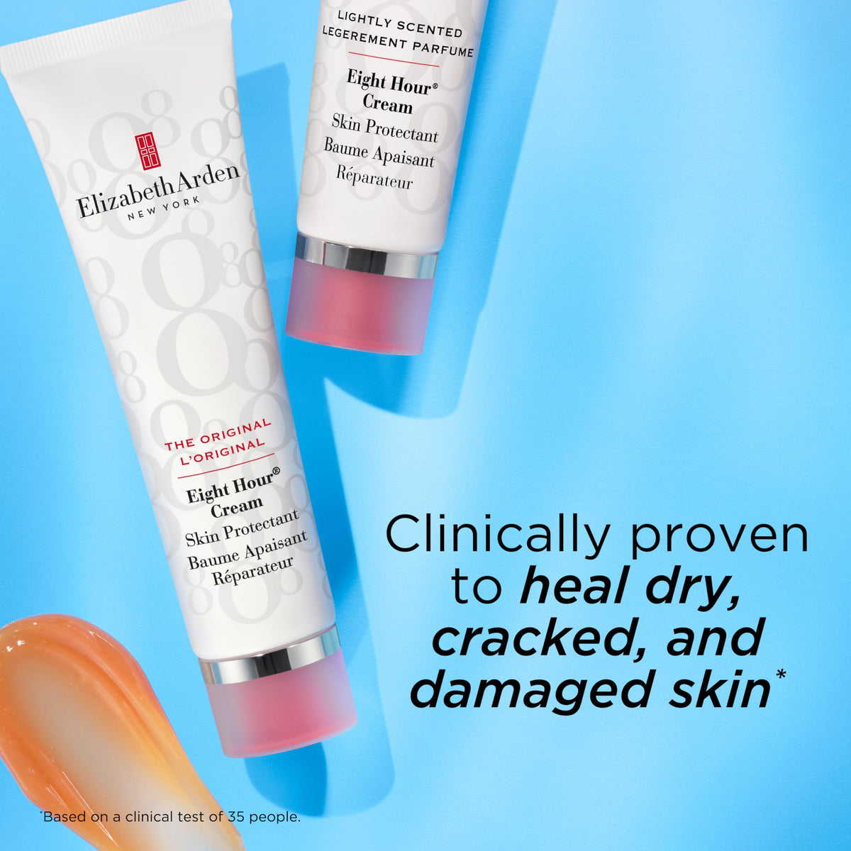 Elizabeth Arden jar inside a toiletry bag demonstrating portable skin repair