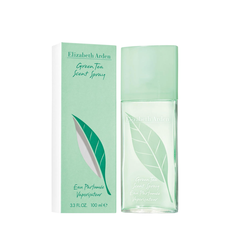 Elizabeth Arden bottle front view showing fresh green tea packaging and bright citrus appeal