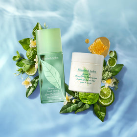 Elizabeth Arden perfume in outdoor scene suggesting daytime use and refreshing mood boost