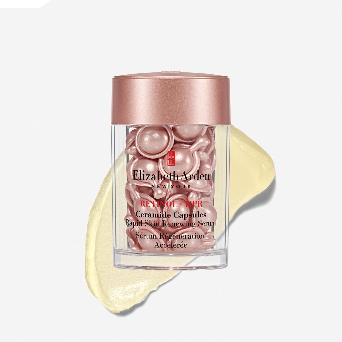 Elizabeth Arden open capsule gel texture close-up for precise absorption benefit