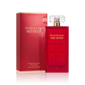Elizabeth Arden Red Door front view showcasing iconic red-gloss bottle and elegance
