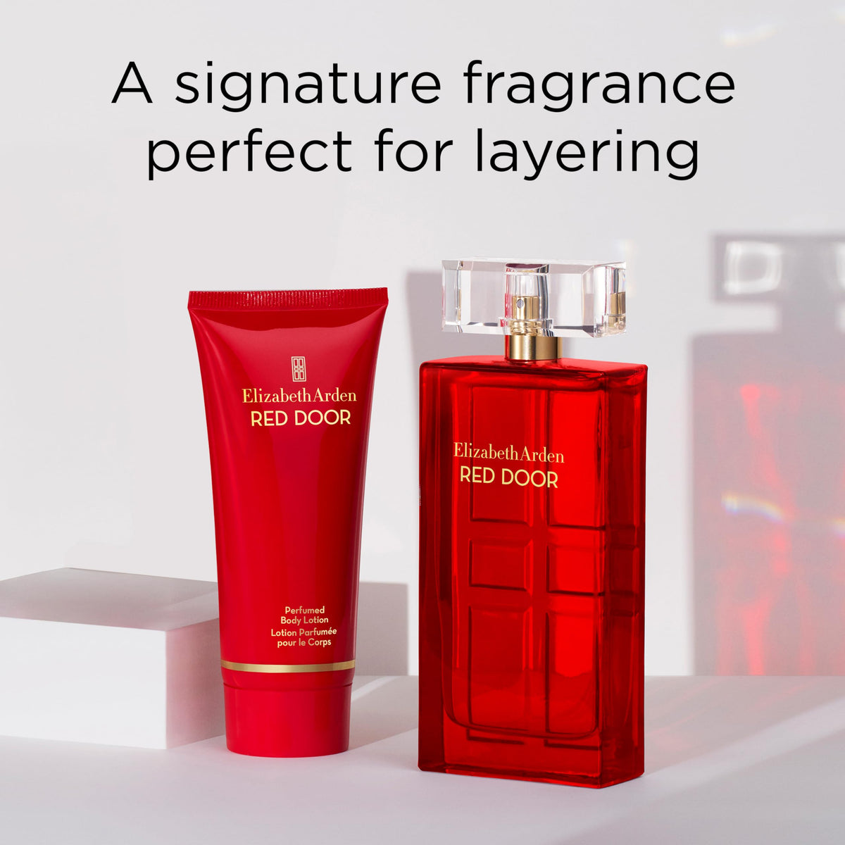 Elizabeth Arden Red Door packaging box view indicating gift-ready presentation