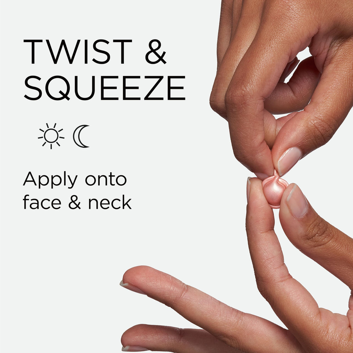 Elizabeth Arden serum applied to jawline demonstrating smoothing benefit