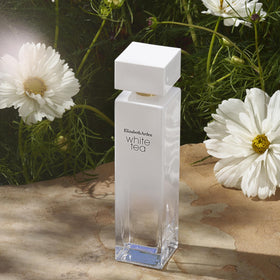 Elizabeth Arden bottle in hand illustrating 1 fl oz scale and purse-friendly convenience