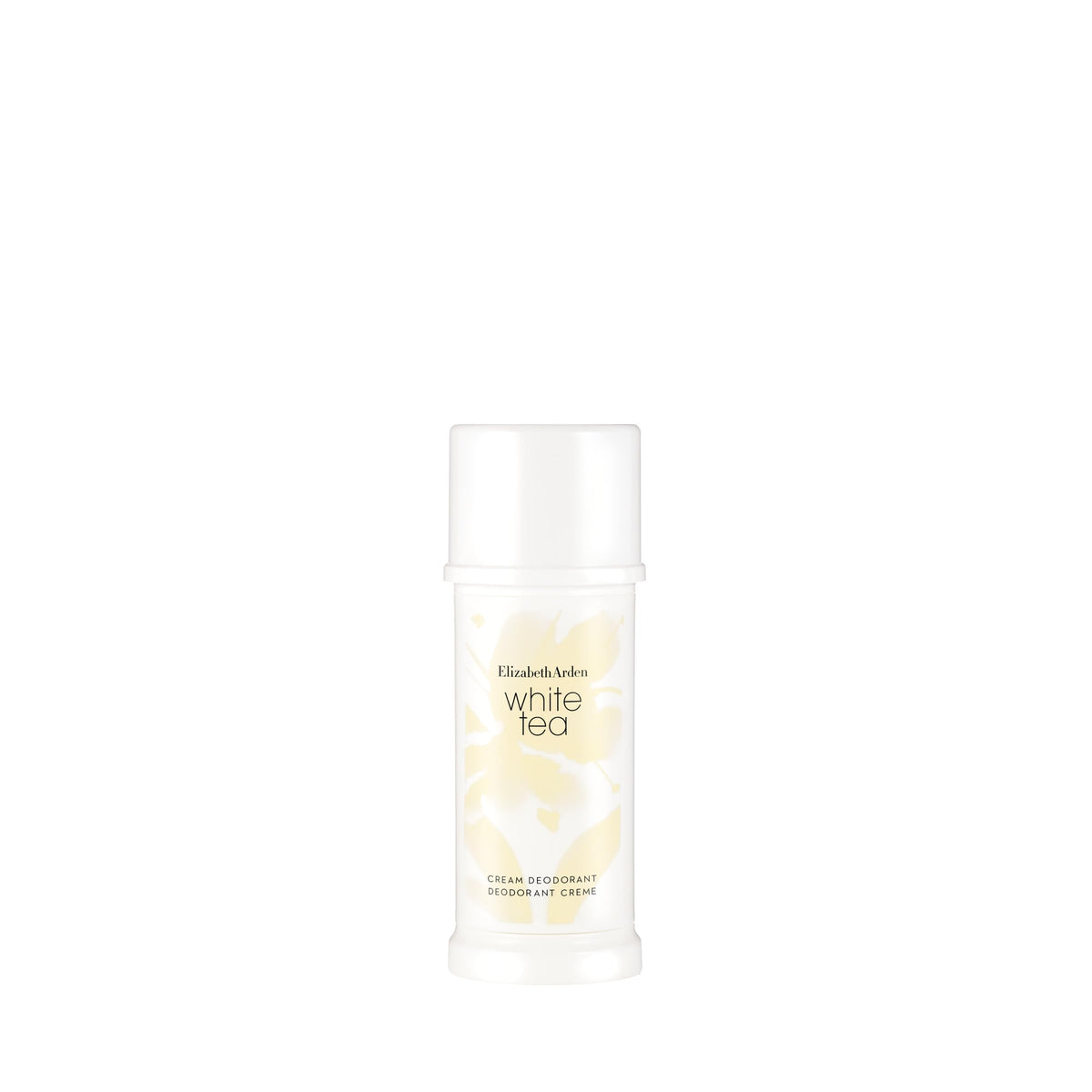 Elizabeth Arden White Tea jar front showing label and compact travel size benefit