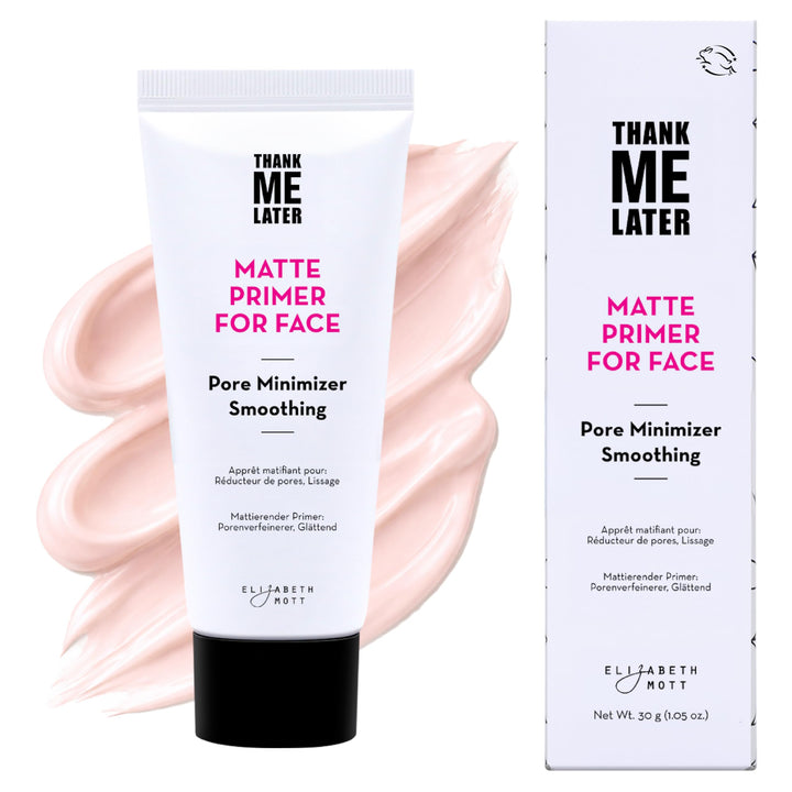 Elizabeth Mott front jar view showing clean packaging and pores benefit