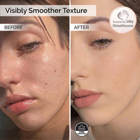 Elizabeth Mott close-up of silky primer texture highlighting smooth finish