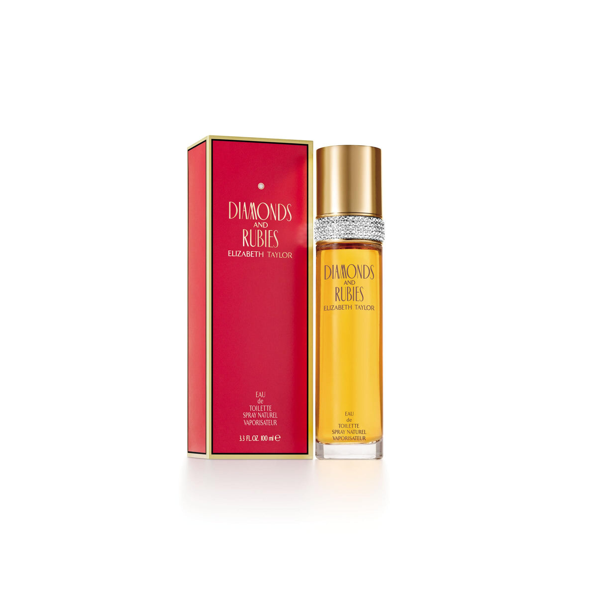 Elizabeth Taylor Diamonds and Rubies front packaging showcasing elegant bottle