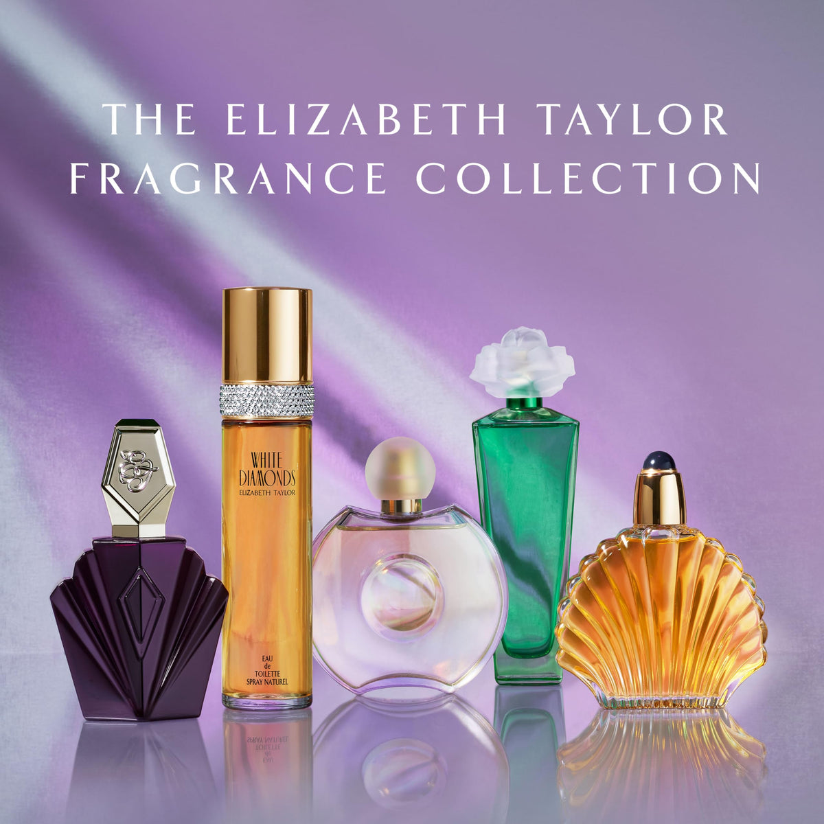 Elizabeth Taylor Forever bottle held in hand to show 3.3 fl oz size and travel convenience