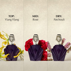 Elizabeth Taylor Passion close-up of ylang-ylang note floral detail, highlights exotic floral character