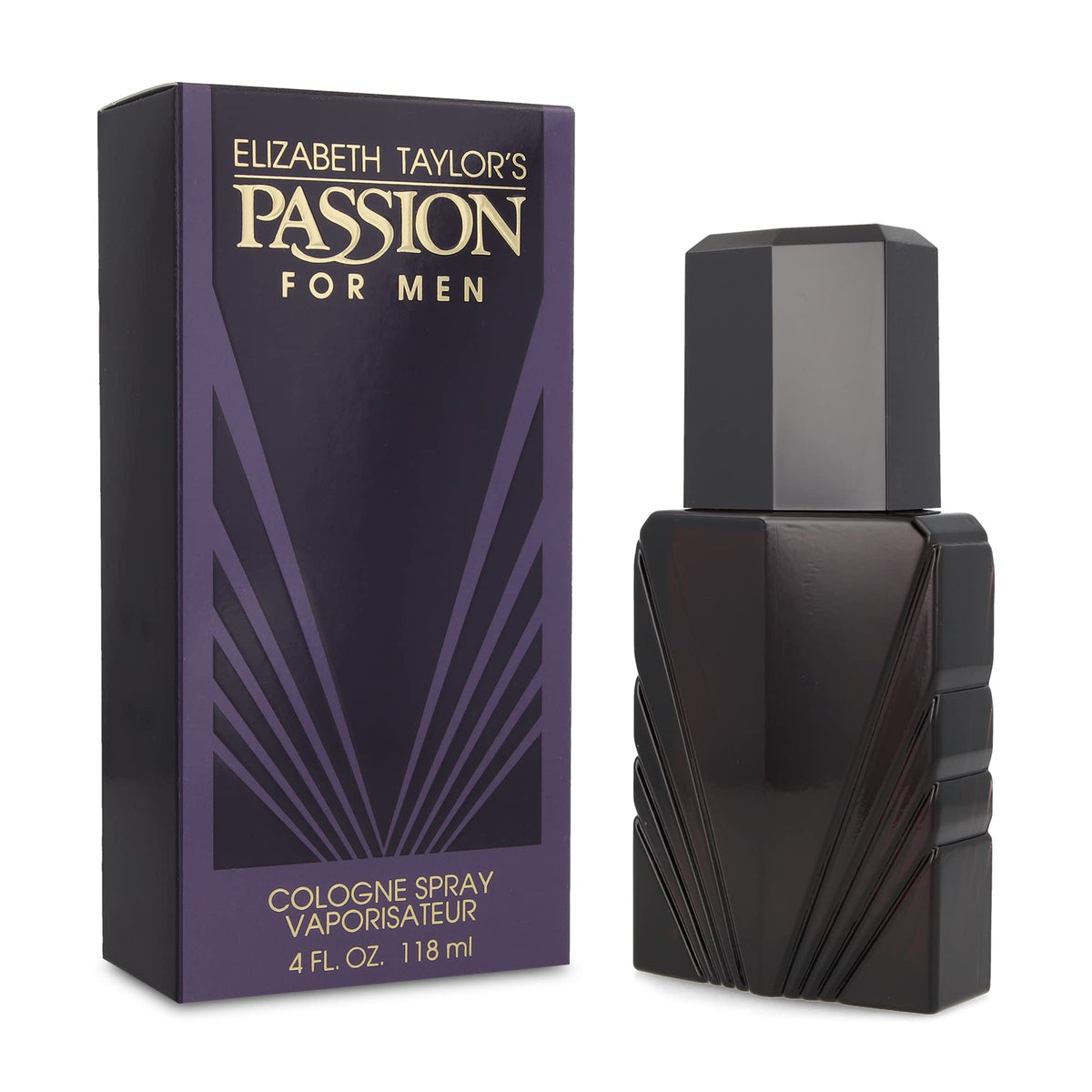 Elizabeth Taylor Passion front packaging showing bottle and cap for confident scent