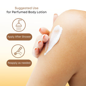 Elizabeth Taylor lotion being dispensed, easy application and smooth spread