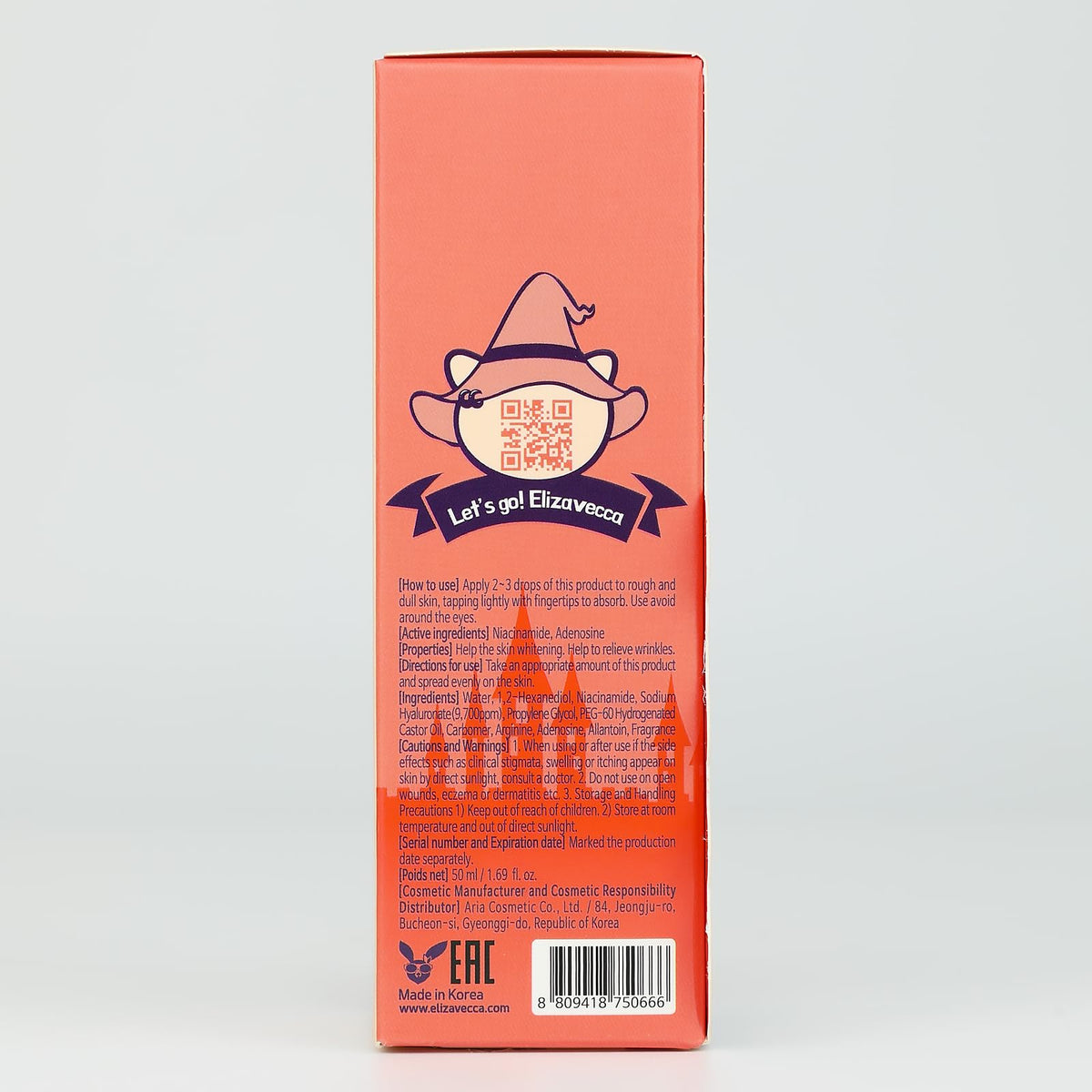 Elizavecca clear serum drop close-up showing lightweight hydration
