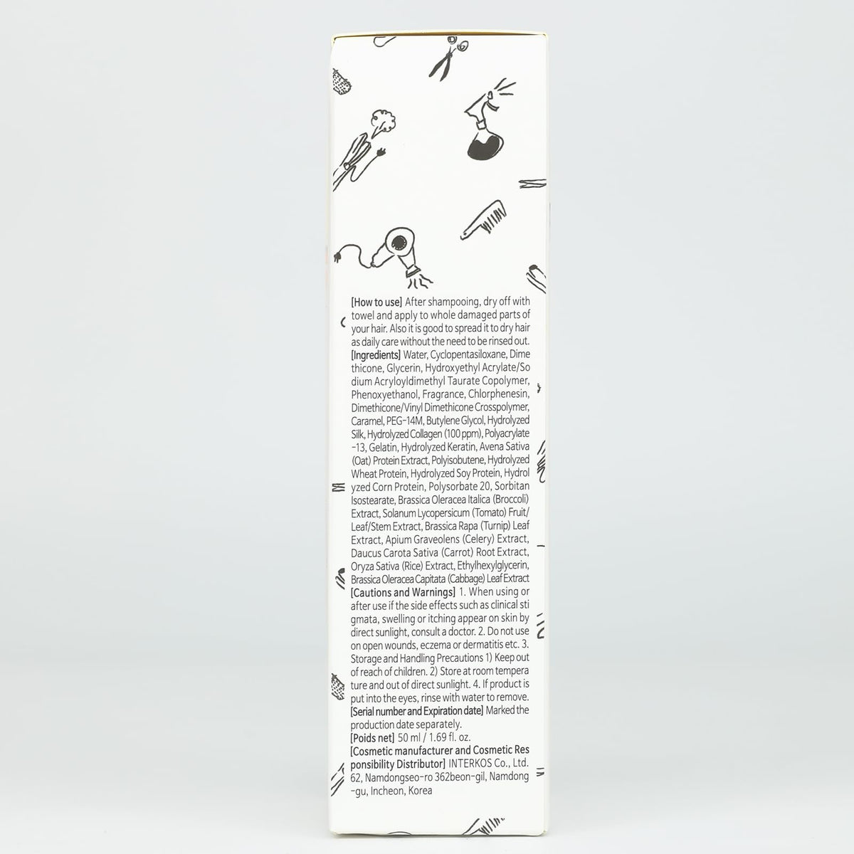 Elizavecca essence on a single hair strand highlighting coating effect and softness