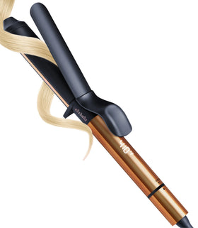 ELLA BELLA front view of curling iron showing sleek professional design and quick styling