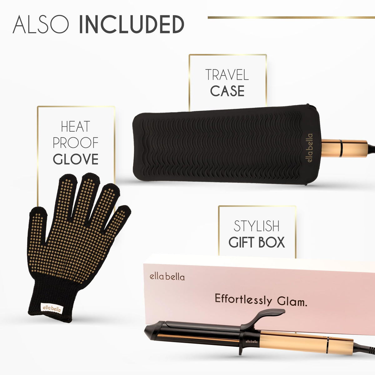 ELLA BELLA retail packaging with quick-start instructions for easy set-up and use
