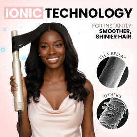 ELLA BELLA straightening nozzle detail enabling sleek, controlled straight styles