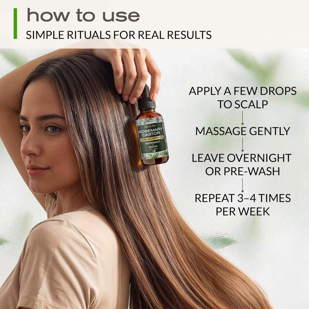 Ella & Eden bottle beside silk pillowcase lifestyle image promoting overnight ritual