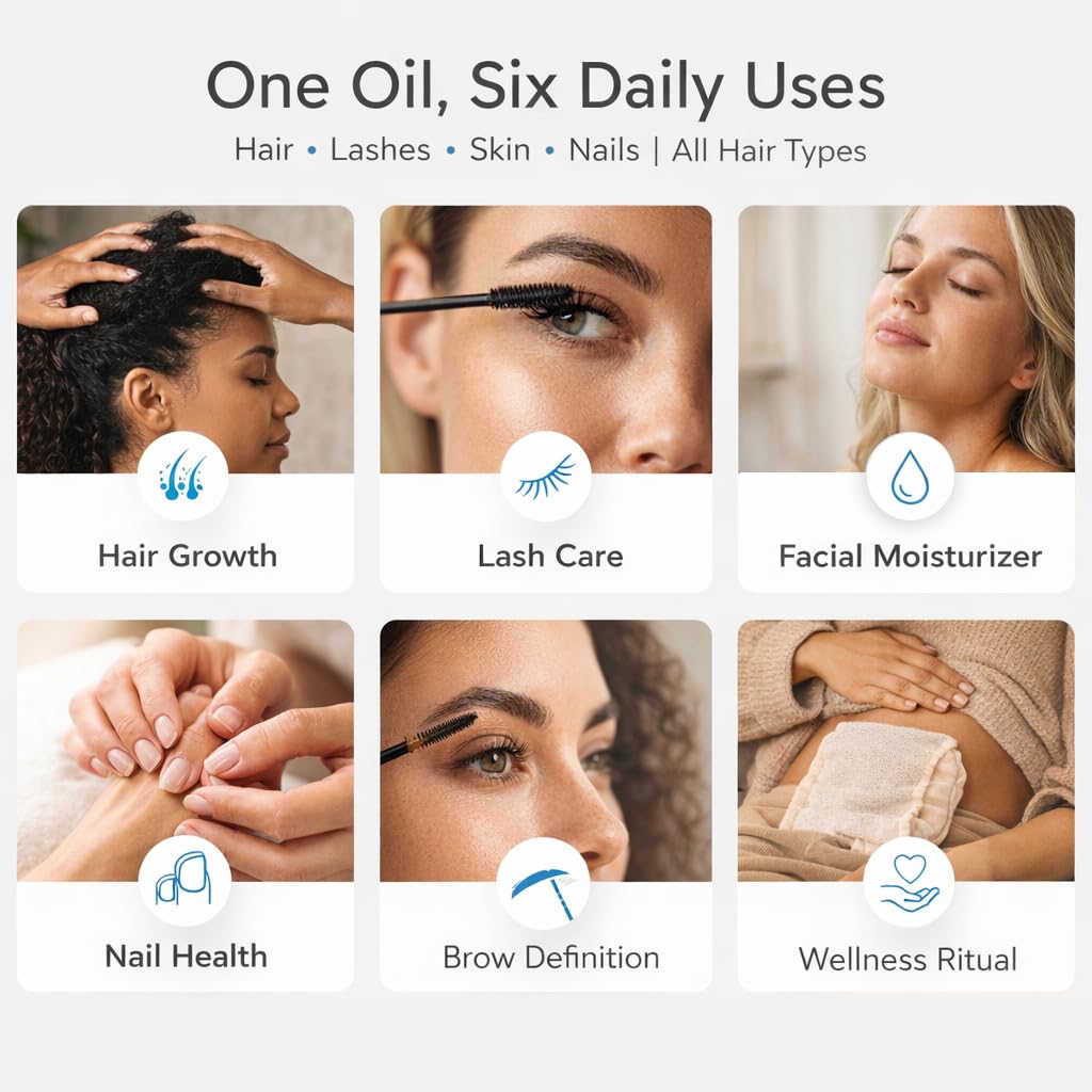 Ella & Eden oil texture on hand demonstrating rich conditioning benefit