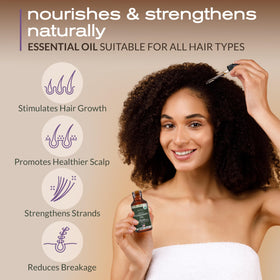 Ella & Eden applied to scalp during massage illustrating circulation and hair-care benefit