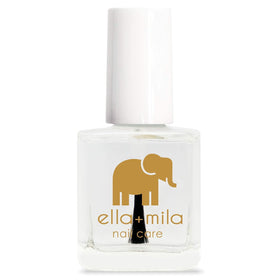 ella+mila ingredient label closeup highlighting 17-free safer formulation