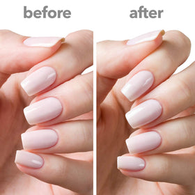 ella+mila top coat on acrylic nails sealing tips and preventing peeling