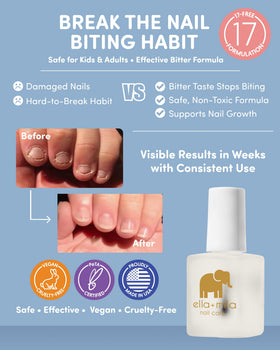 ella+mila brush applying polish to nail, showcasing quick application benefit