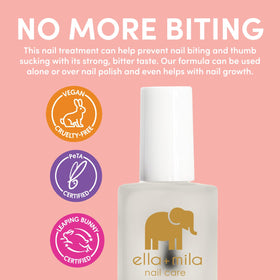 ella+mila close-up of dried finish, highlighting discreet clear coverage benefit