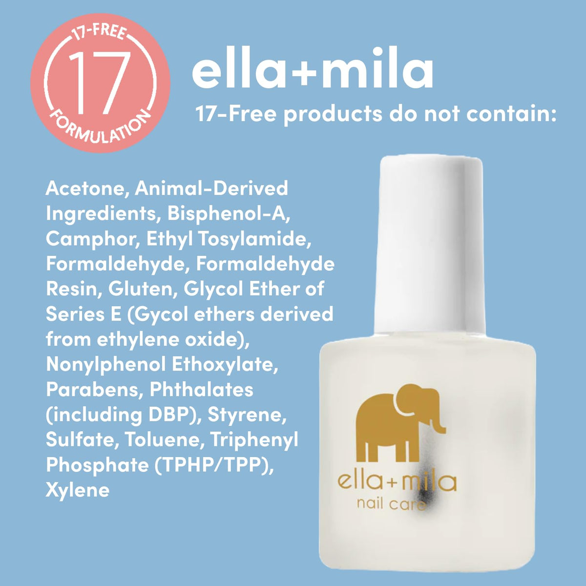 ella+mila bottle next to ruler for scale, indicating travel-friendly benefit