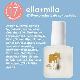 ella+mila bottle next to ruler for scale, indicating travel-friendly benefit