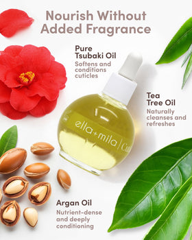 ella+mila oil texture close-up highlighting lightweight absorption