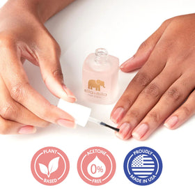 ella+mila applied on nails swatch demonstrating strengthened natural nails